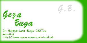 geza buga business card